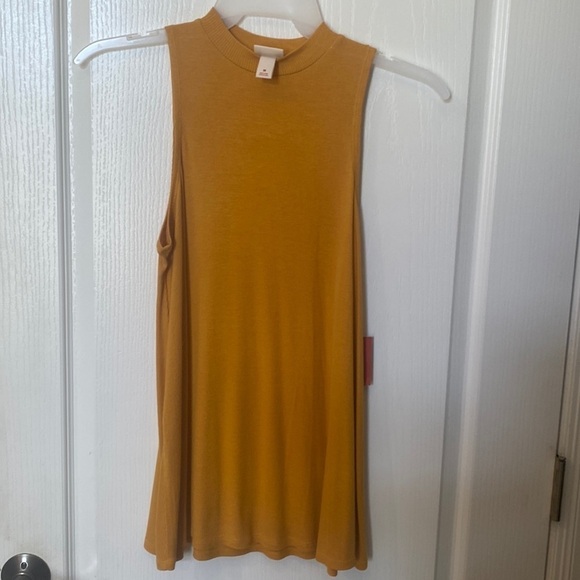 Mossimo supply company size M gold mock turtleneck sleeveless tank NWT - Picture 1 of 4
